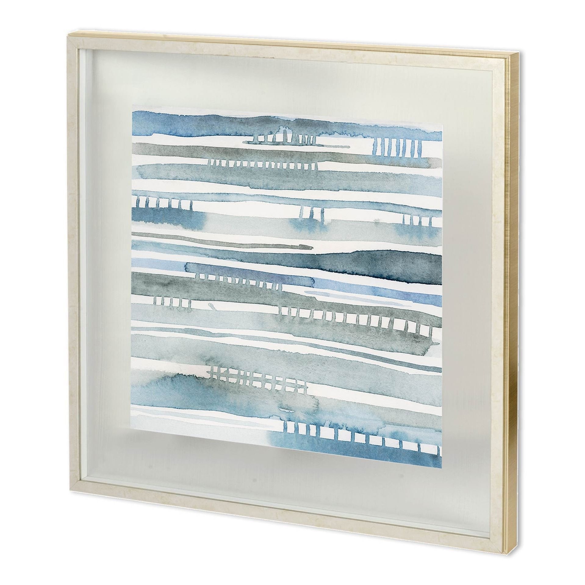 Water Patterns I by Mercana Studio a Hand Embellished Textured Framed Art Print Matted under Glass