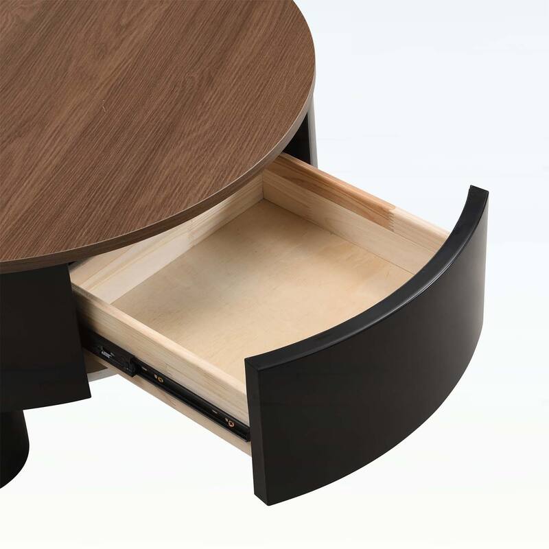 Modern Nesting Coffee Table Set of 2 with Storage,for Living Room