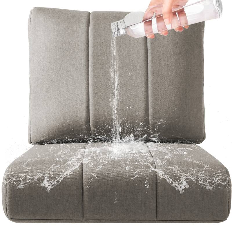 Ivora 24" W x 24" D x 6" T Water & Fade Resistant Outdoor Lounge Chair Replacement Cushion Set