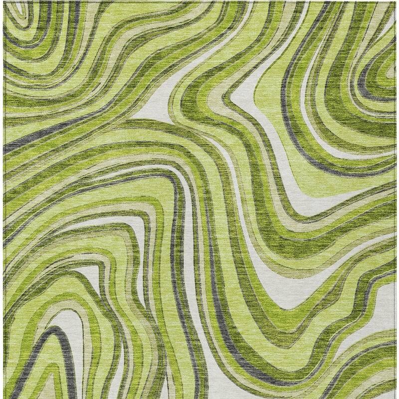 HomeRoots Abstract Transitional Rectangle Outdoor Rug