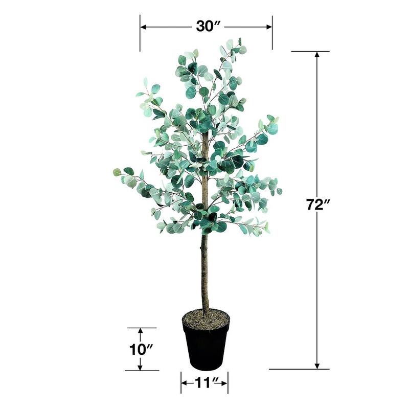 6-foot Artificial Eucalyptus Tree in Growers Pot