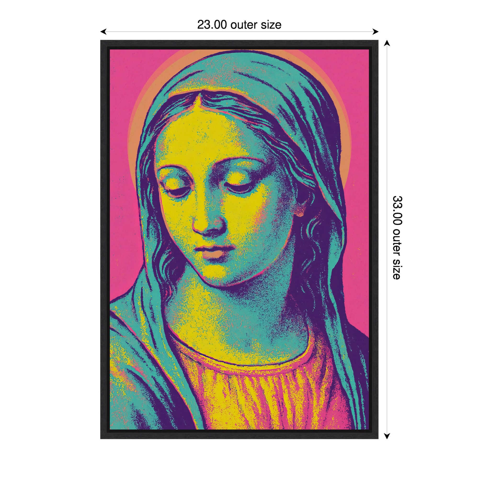 Sacred Serenity Christian Art by Treechild Framed Canvas Wall Art Print