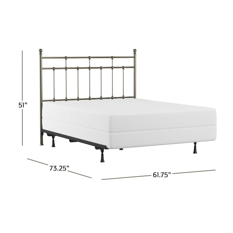Providence Traditional Metal Headboard with Rails Bed Frame