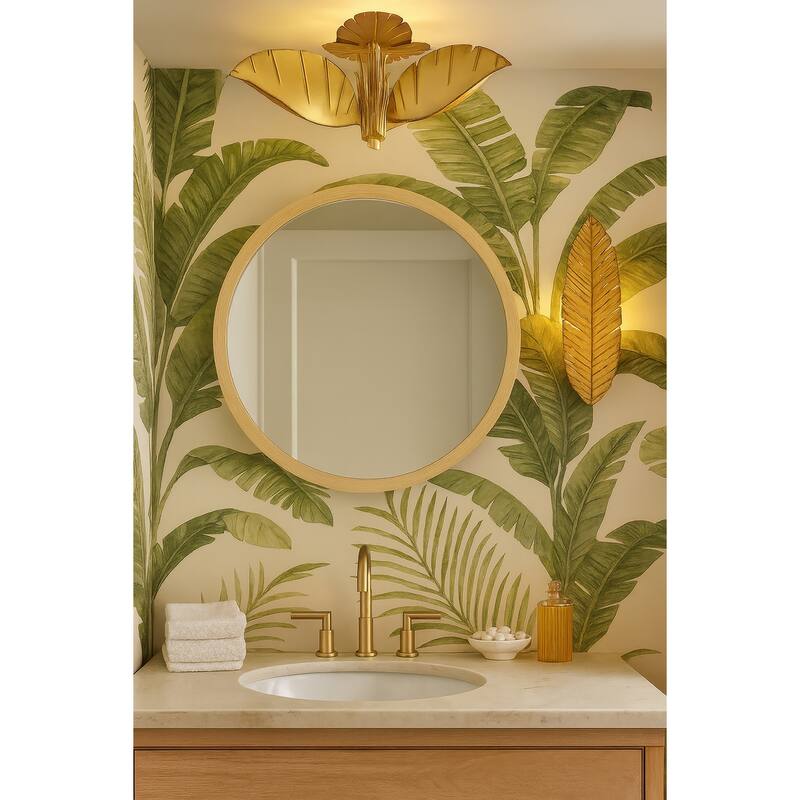 Varaluz Banana Leaf 3-Light Semi-Flush Wall Sconce