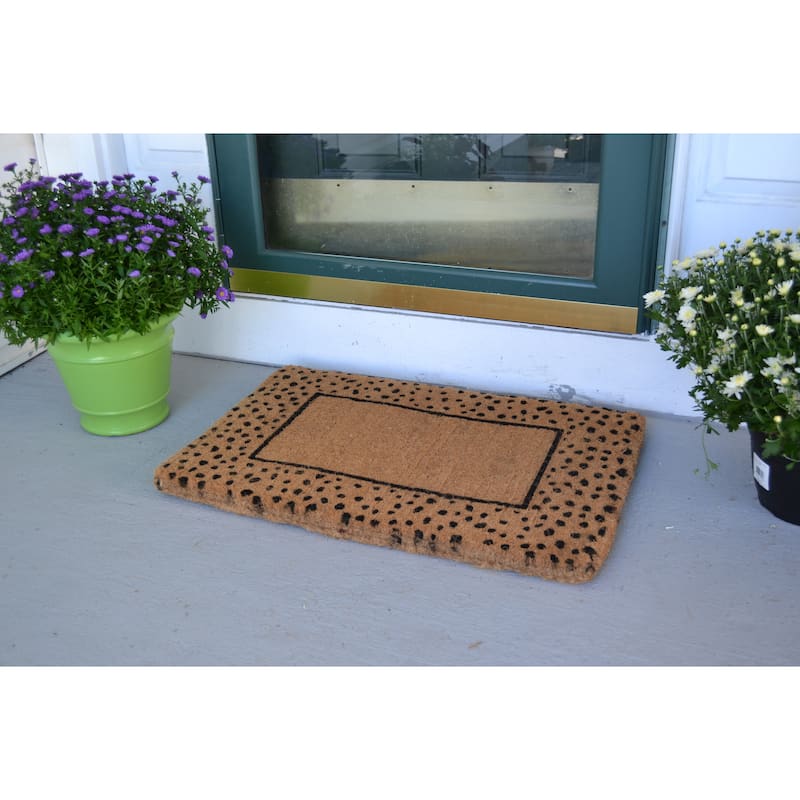 Cheetah Print Outdoor Door Mat - 30 x 20