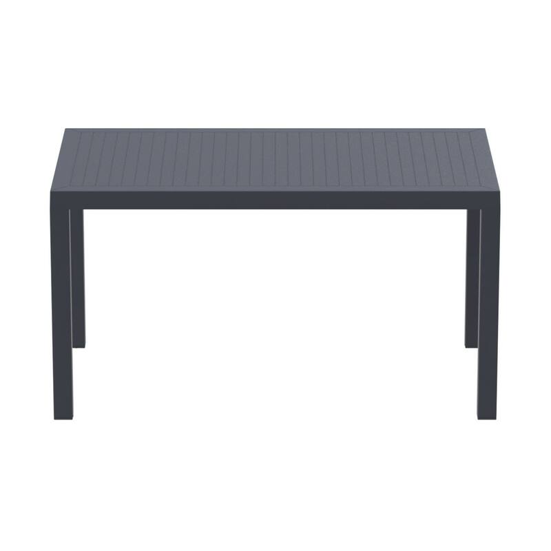 55" Solid Gray Rectangular Outdoor Patio Dining Table