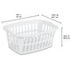 preview thumbnail 5 of 6, Sterilite 1.5 Bushel Rectangular Plastic Laundry Basket Bins, White, 12 Pack - 24 x 17.38 x 10.38 inches
