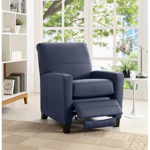 Hydeline Connie Leather Push Back Recliner Chair with Memory Foam