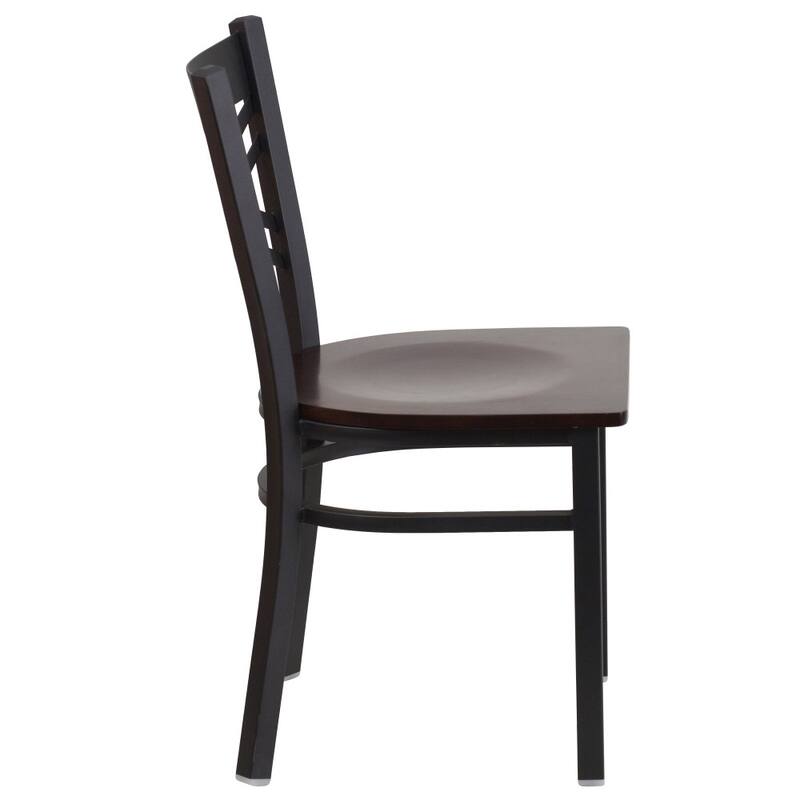 Steel X-back Restaurant Chair (Set of 2) - 16.5"W x 17"D x 32.25"H