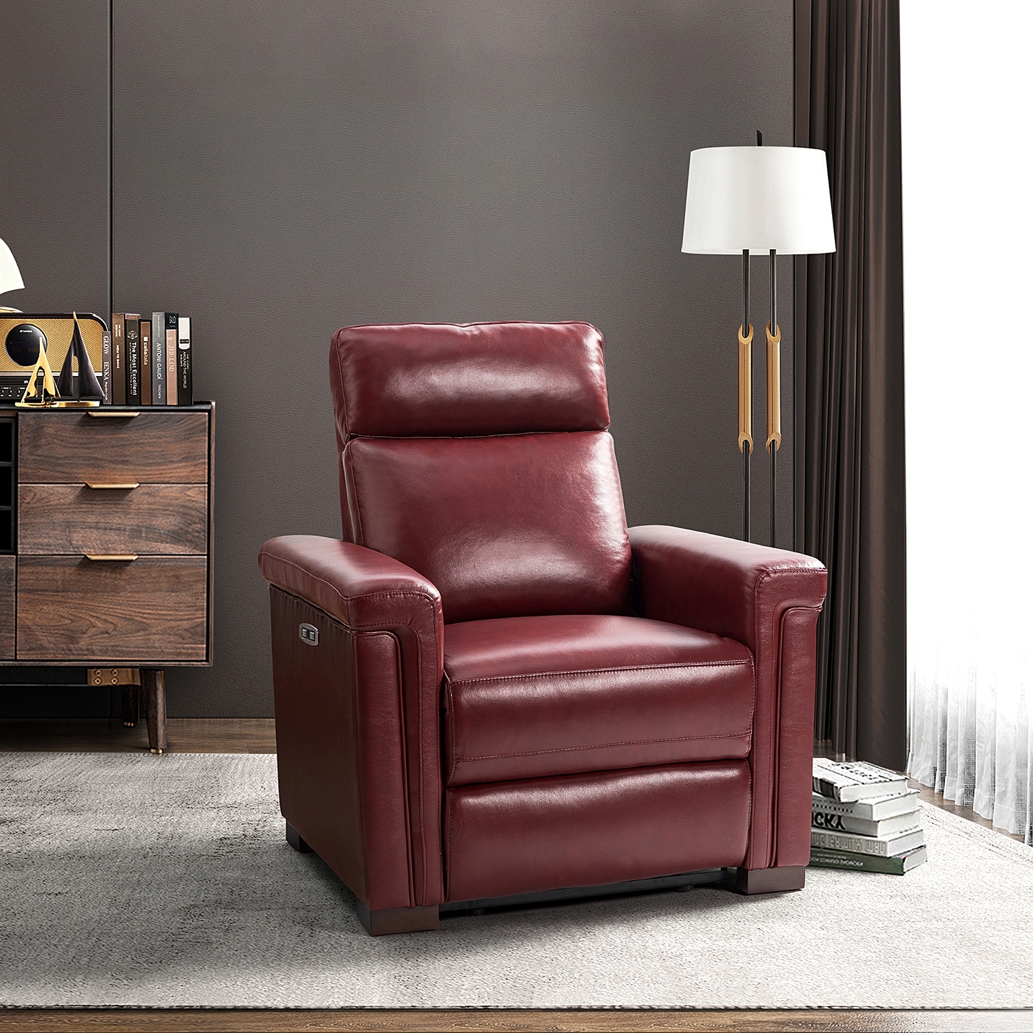 Genuine leather power recliner online