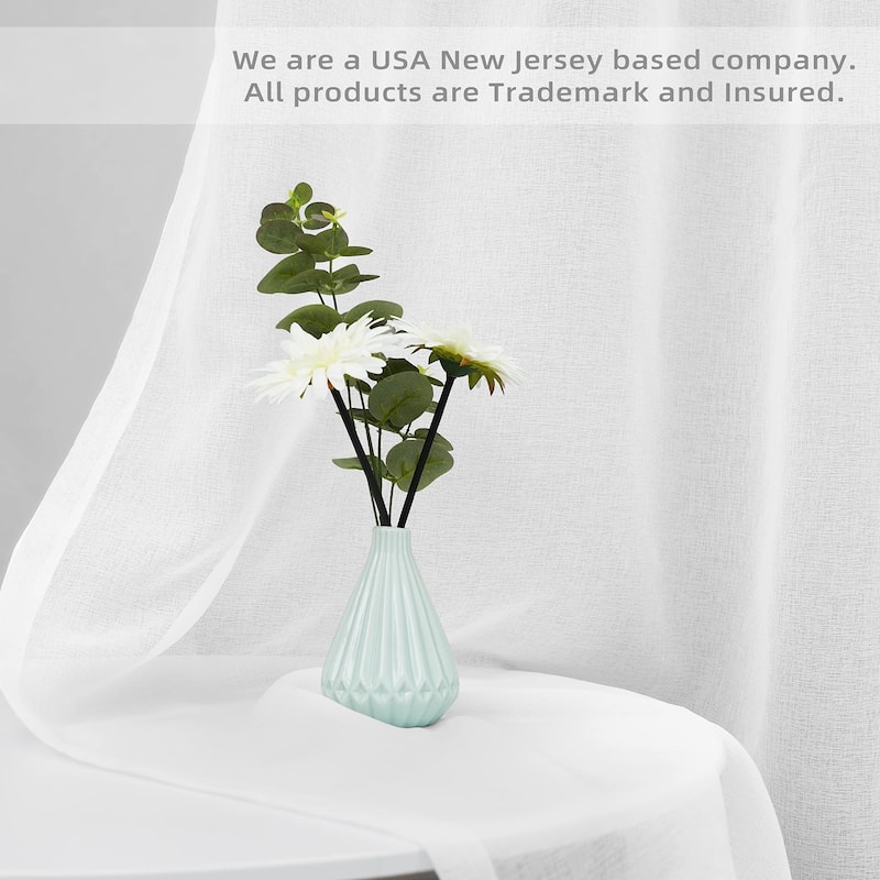 DriftAway Pinch Pleat Solid White Sheer Curtains Light Filtering Privacy Drapes for Living Room Bedroom Window Treatments