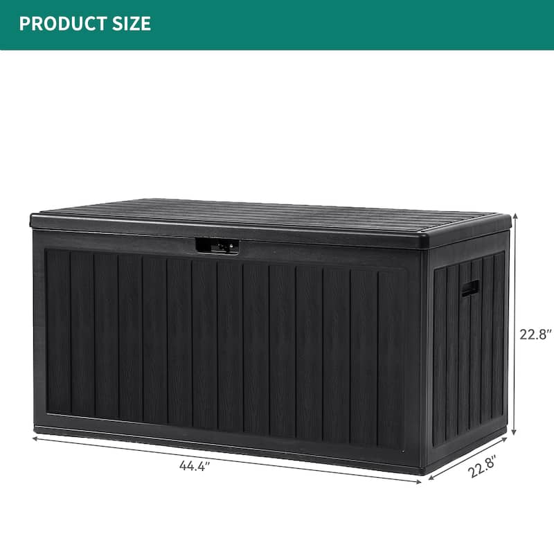 90 Gallons Water Resistant Resin Lockable Deck Box