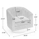 preview thumbnail 51 of 186, Modern Upholstered Barrel Chair Swivel Accent Chair for Living Room