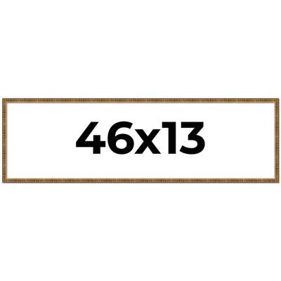 46x13 Frame Gold Solid Wood Picture Frame - Complete Modern Photo