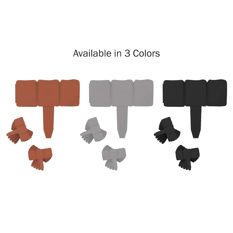 Garden Edging - 10-Piece Outdoor Decorative Flower Bed Border Set for Landscaping by Pure Garden