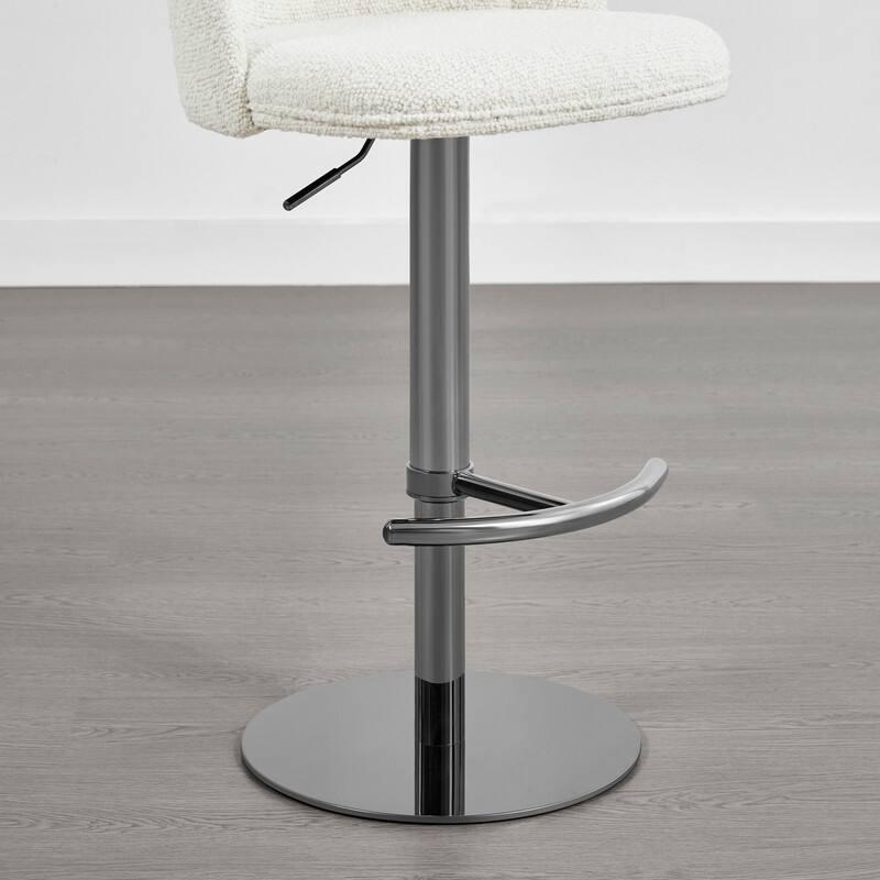 Spruce & Spring Joseph Modern Adjustable Swivel Counter Bar Stools with Back and Arched Footrest