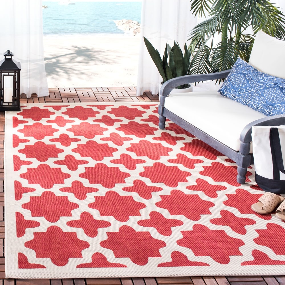 SAFAVIEH Courtyard Myrianne Indoor/ Outdoor Waterproof Patio Backyard Rug