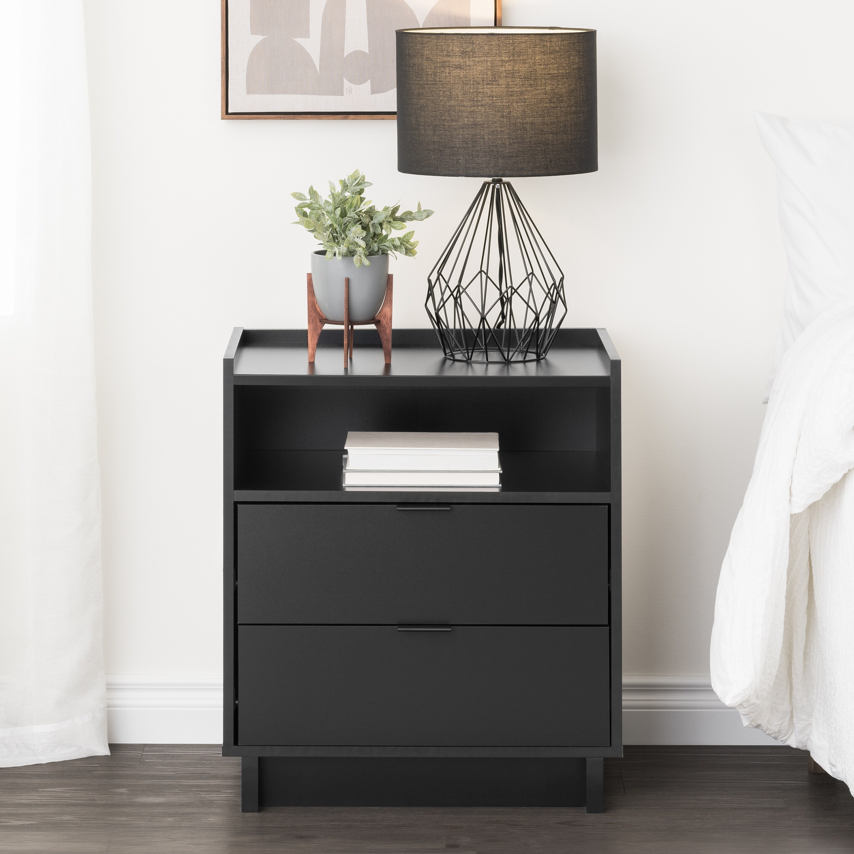 Prepac Simply Modern 2 Drawer 23.75" W Nightstand