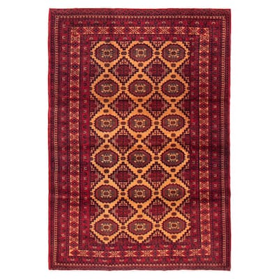 Teimani Red Rug 3'11" x 6'2" - 3'11 x 6'2