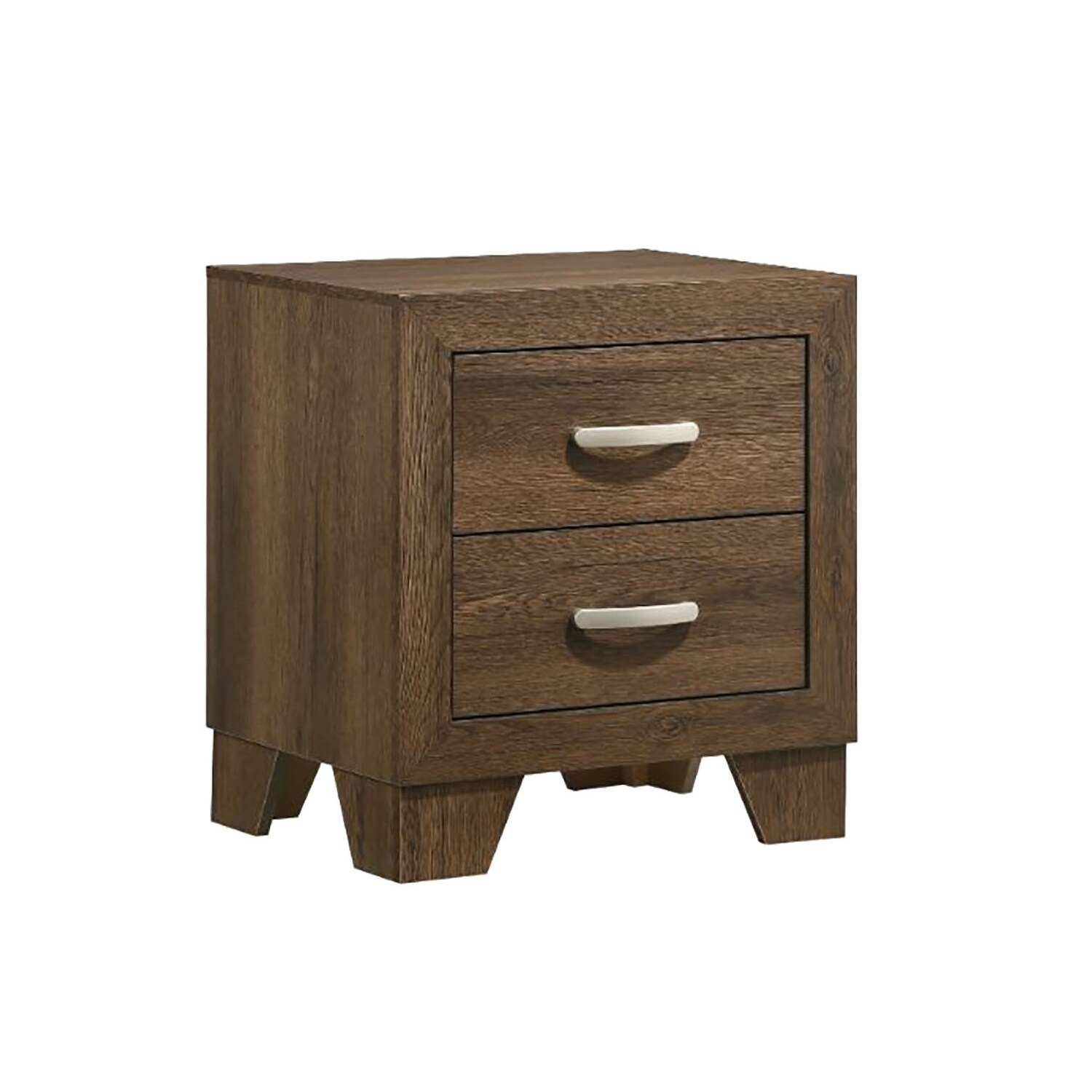 2 Drawers Wooden Nightstand