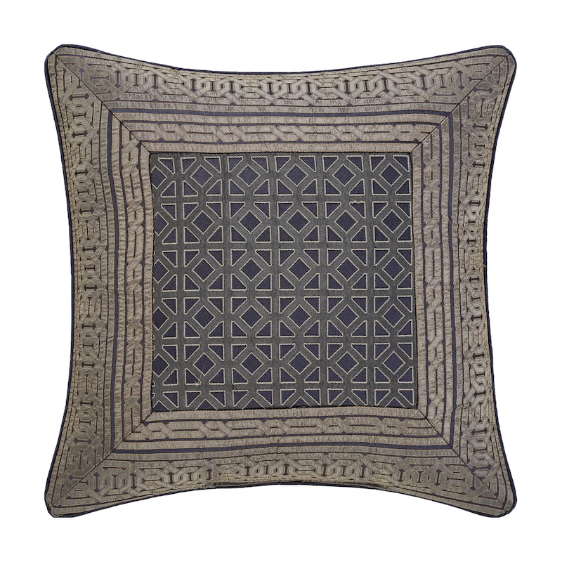 J. Queen New York Alaro Slate 20" Square Decorative Throw Pillow