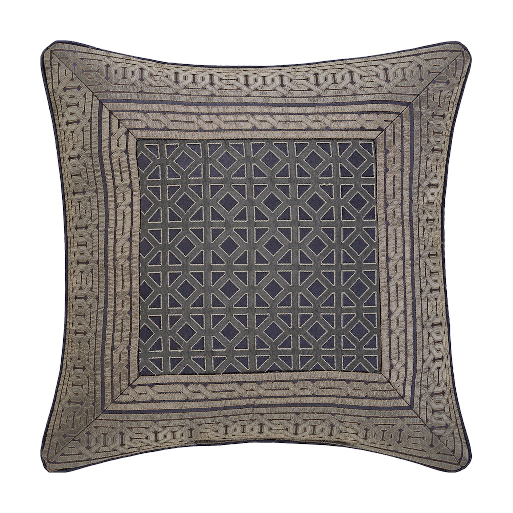 J. Queen New York Alaro Slate 20" Square Decorative Throw Pillow
