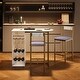 preview thumbnail 6 of 9, Dining Room Table with Double Tier Wine Rack and Glasses Hanging