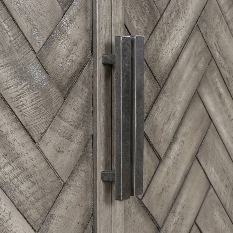 Medieval Accent Storage Cabinet, MDF Construction with Adjustable Shelves