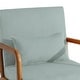 preview thumbnail 51 of 141, 25" W Mid Century Upholstered Wood Accent Chair with Pillow set of 2