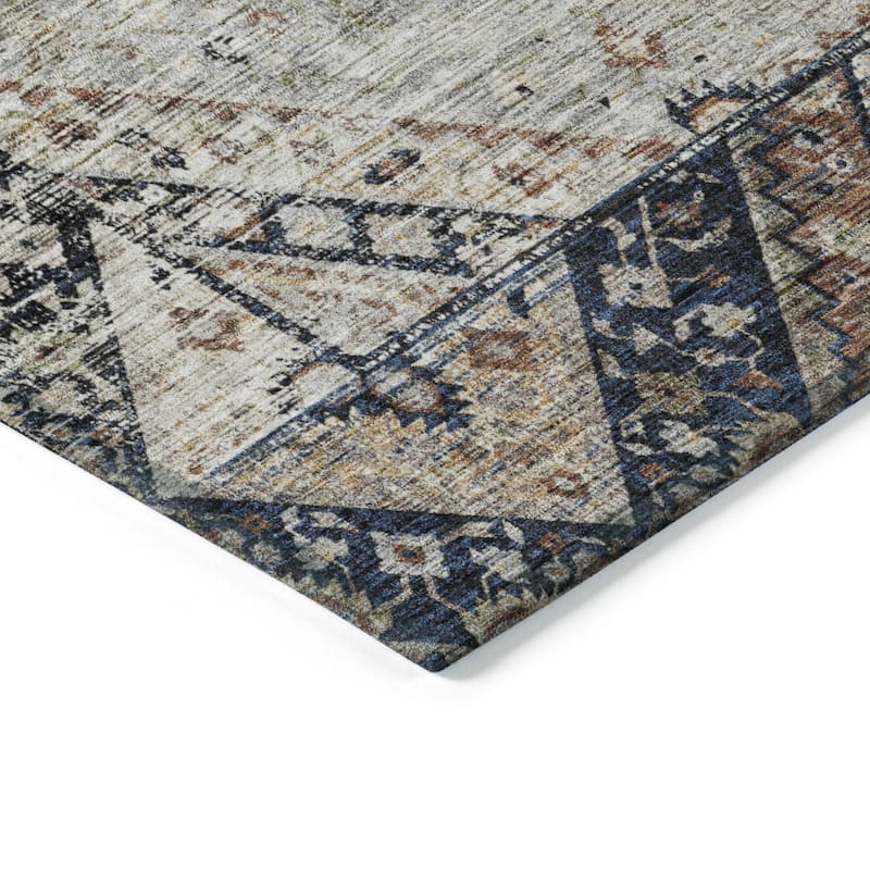 Machine Washable Indoor/Outdoor Traditional Ali Chantille Rug