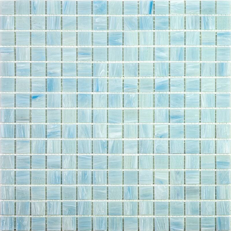 Apollo tile 12" x 12" Celestial Glossy Columbia Blue Glass Tile (20 sq ft/case) - 20 Pack