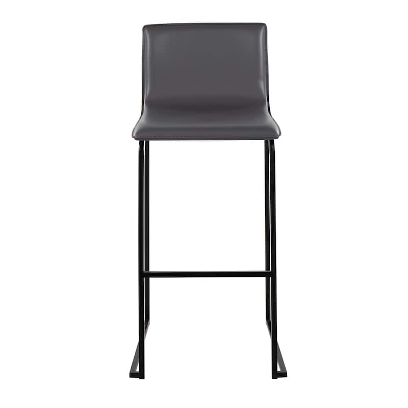 Silver Orchid Mara Upholstered Bar Stool - Set of 2 - Grey/Black