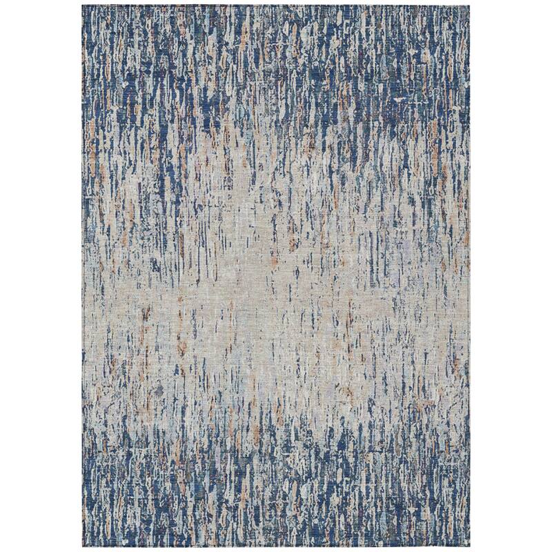 Machine Washable Indoor/ Outdoor Abstract Moxy Chantille Rug
