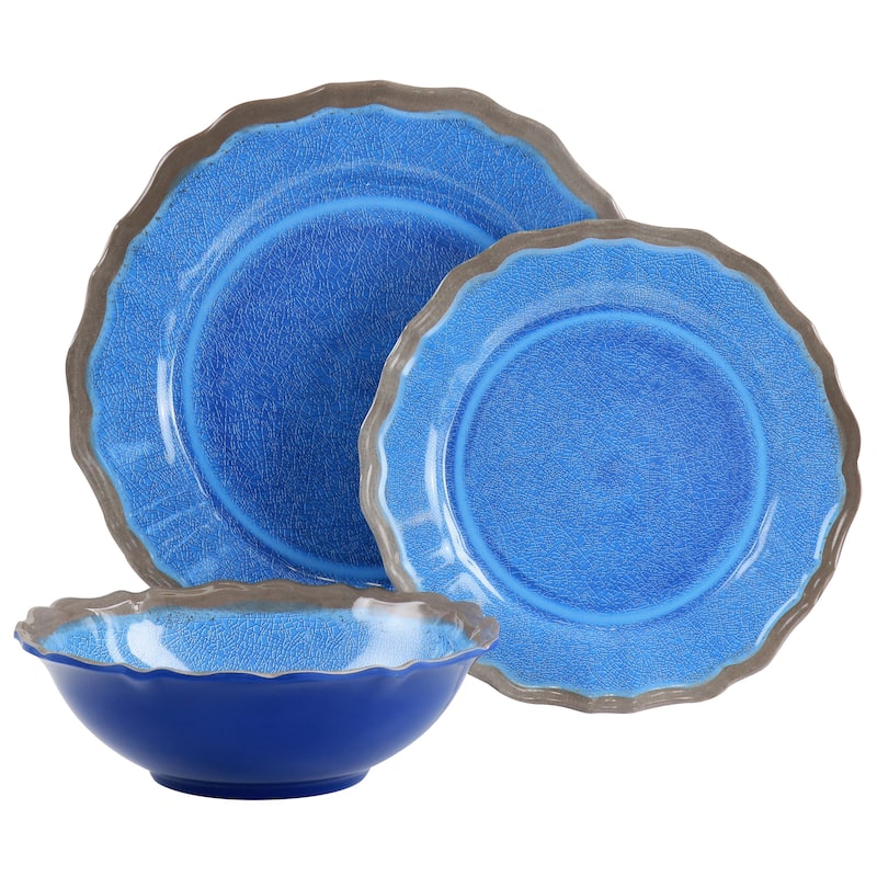 Elama Roma 12 Piece Melamine Dinnerware Set