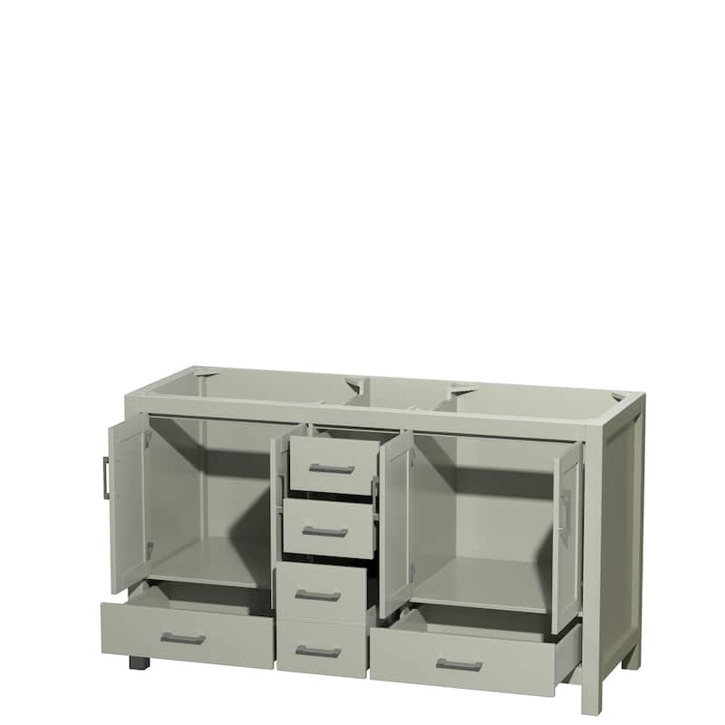 Wyndham Collection Sheffield Double Vanity Cabinet