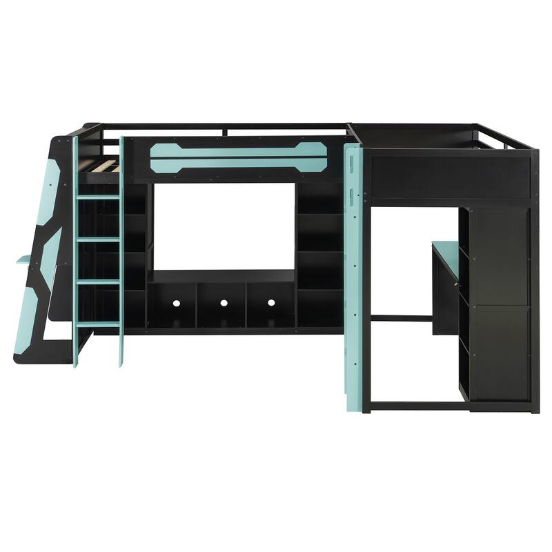 Esports Bed Gaming Loft Bed for PS PC Gamers Gaming Room