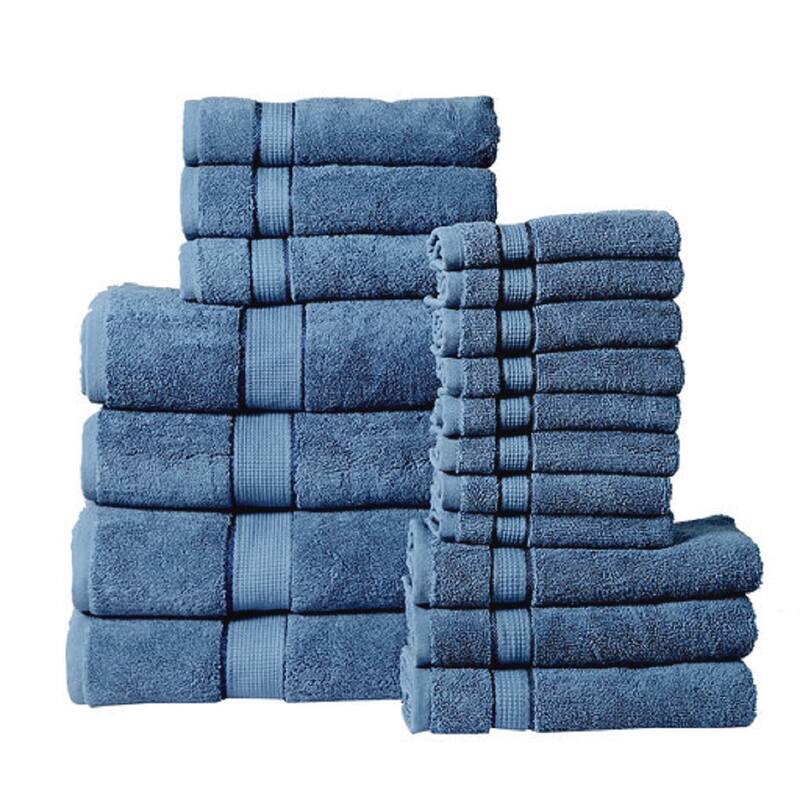 18PC Bath Towel Set 100% Long Stapled Cotton Thick Absorbent Soft 600 GSM