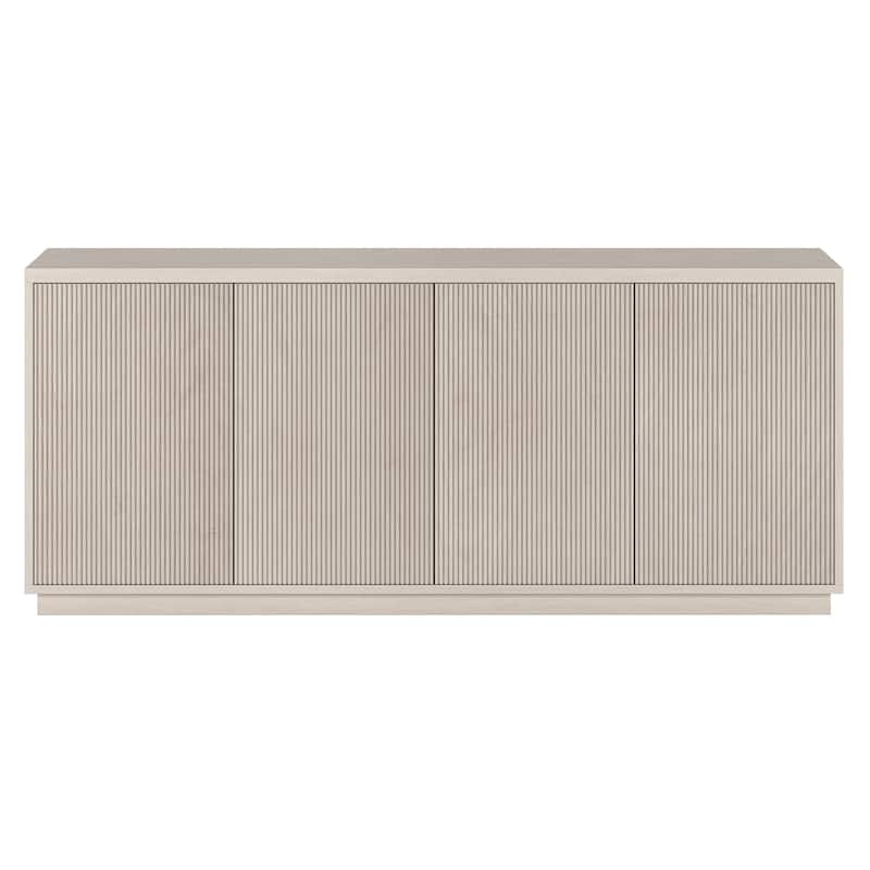 Alston 68" Wide Rectangular Fluted Buffet Table - 68" Wide