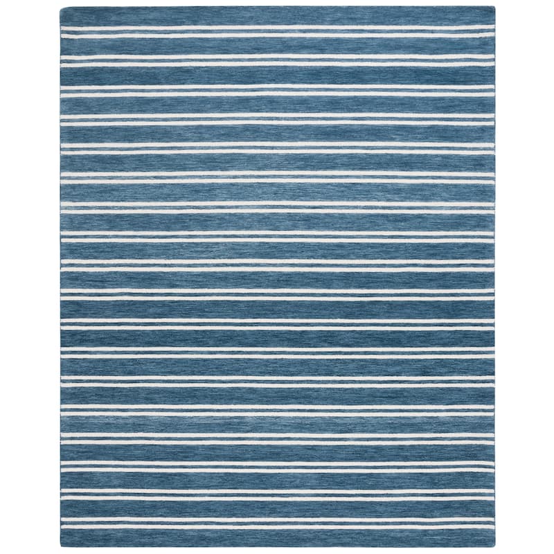 SAFAVIEH Handmade Lauren Ralph Lauren Sesselia Wool Rug - 8' x 10' - Blue/Ivory