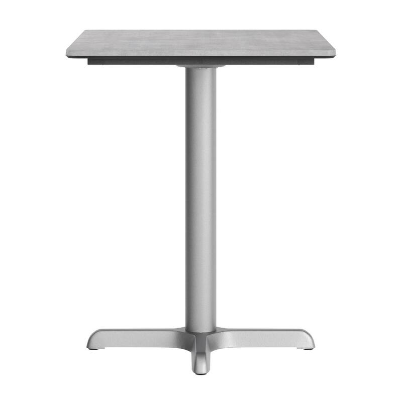 Commercial All-Weather HPL Tabletop with Crisscross Base - 29.75"W x 23.75"D x 31.25"H