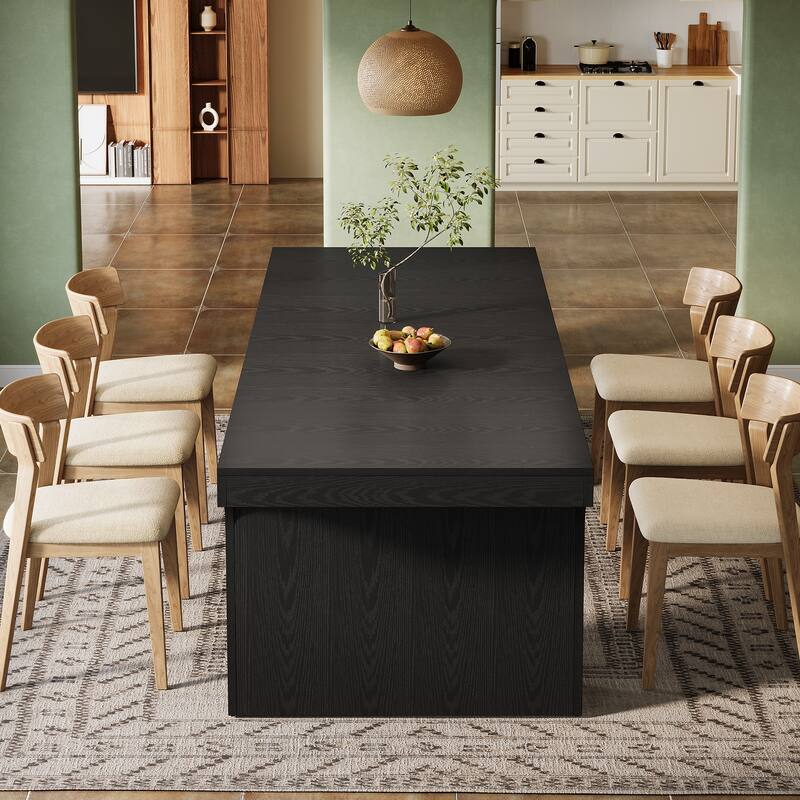 71" Large Wood Dining Table, Rectangular Kitchen Table, Dinner Accent Gathering Table