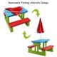 preview thumbnail 5 of 8, Costway 4 Seat Kids Picnic Table w/Umbrella Garden Yard Folding