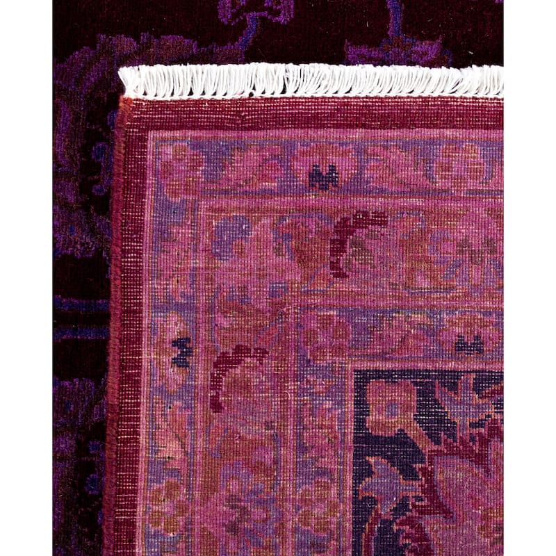 Overdyed One-of-a-Kind Hand-Knotted Area Rug - Purple - 8' 0" x 10' 2"