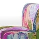 preview thumbnail 9 of 15, Designart "Colorful Pink Purple Flowers" Upholstered Traditional Accent Chair and Arm Chair