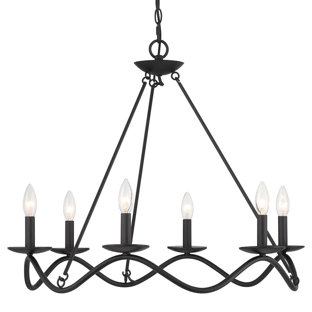 Bellevue SHCH55517 6 Light 28" Wide Taper Candle Style Chandelier