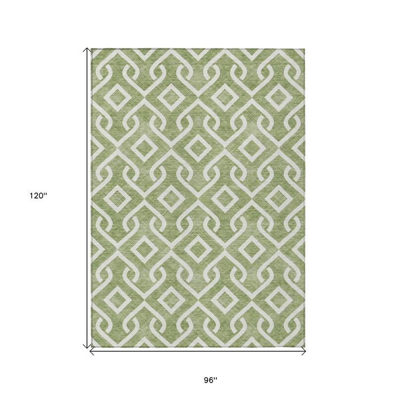 HomeRoots Geometric Transitional Rectangle Outdoor Rug