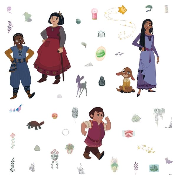slide 2 of 7, Wish Asha & Friends Wall Decals by RoomMates