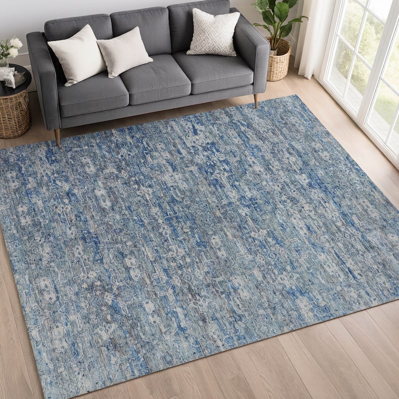 Machine Washable Indoor/ Outdoor Traditional Harmony Chantille Rug