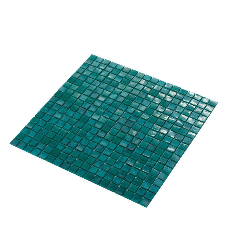 Apollo tile 12" x 12" Skosh Glossy Dark Green Glass Tile (18.69 sq ft/case) - 20 Pack