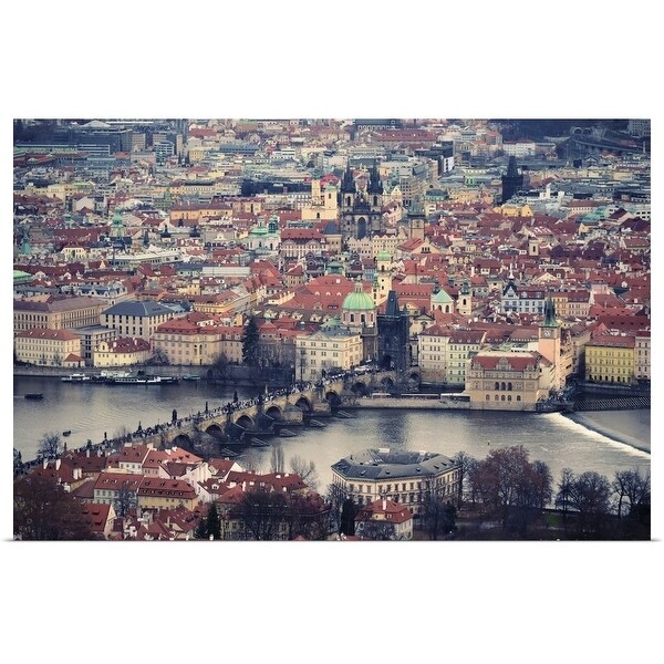"Prague skyline city." Poster Print